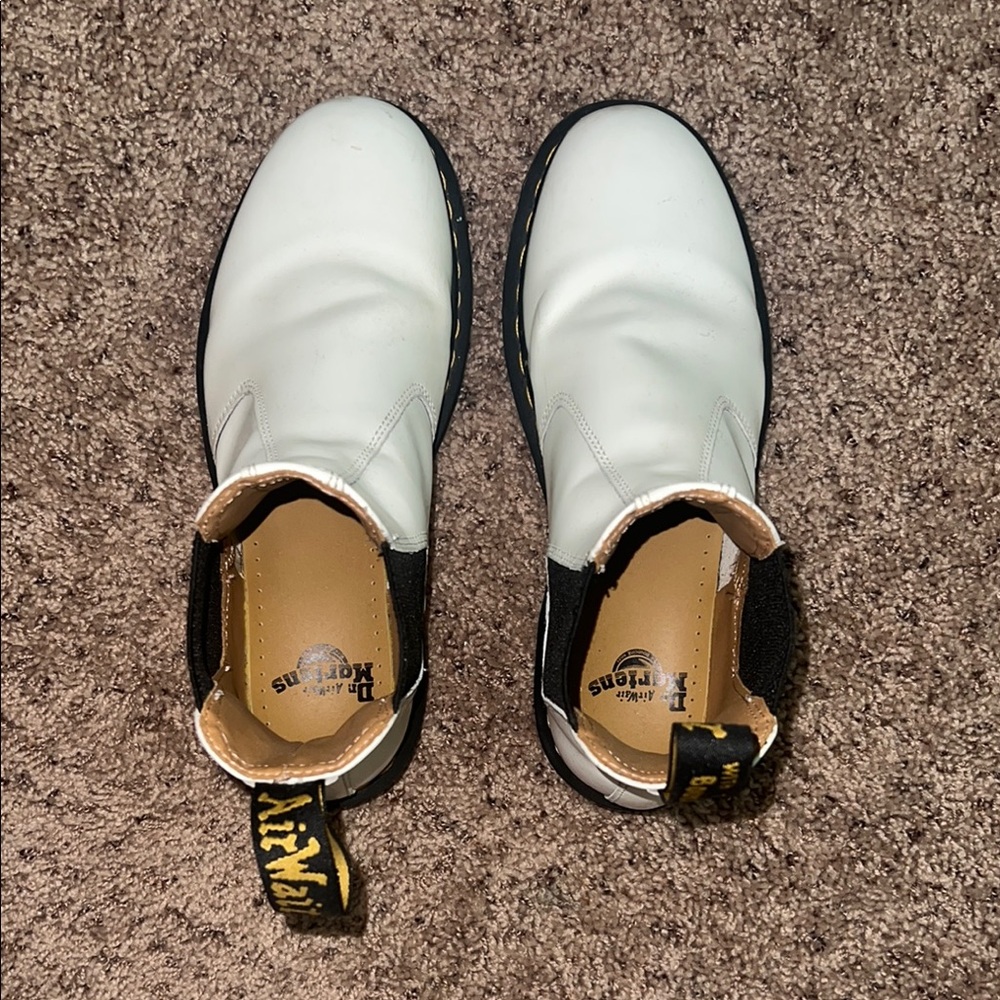 Dr. Martens 2976 White Leather Chelsea Boot